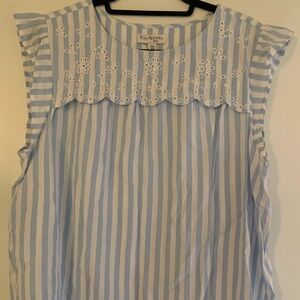 Kim Roger’s Blue and White Striped Blouse